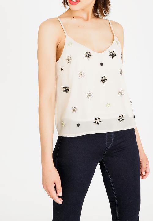 c(inch) - Bead Detail Cami Cream