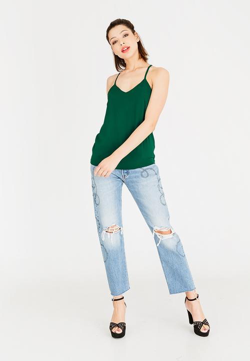 STYLE REPUBLIC - Back Detail Cami Dark Green