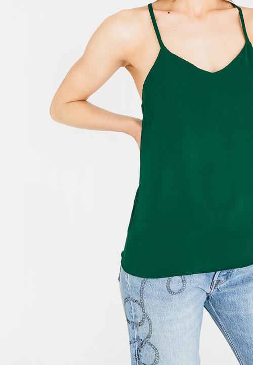 STYLE REPUBLIC - Back Detail Cami Dark Green
