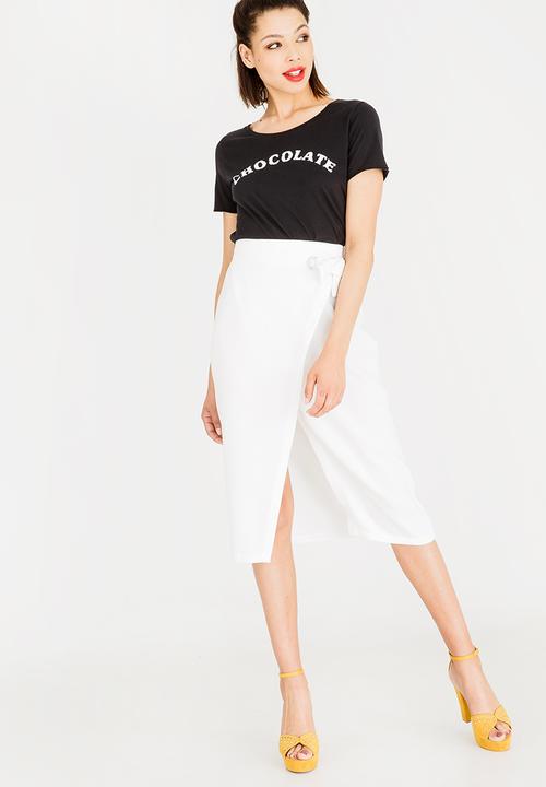 STYLE REPUBLIC - Wrap Midi Skirt Off White