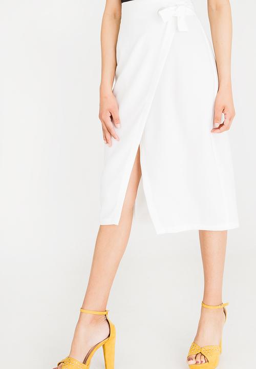 STYLE REPUBLIC - Wrap Midi Skirt Off White