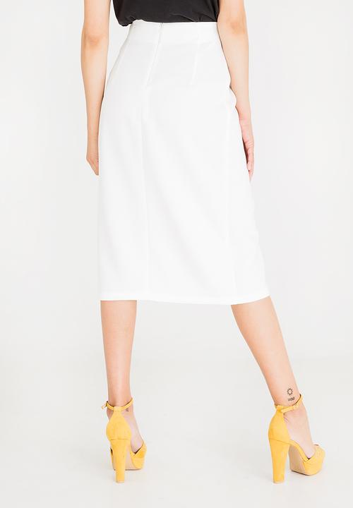 STYLE REPUBLIC - Wrap Midi Skirt Off White