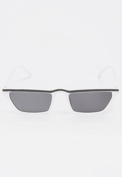 STYLE REPUBLIC - Slim Rectangle Sunglasses White