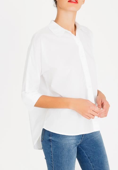 ONLY - Grace Oversized Denim Shirt White