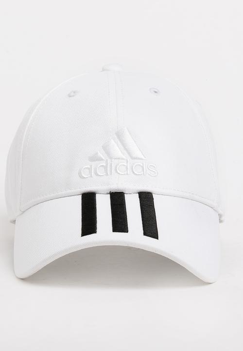 adidas Performance - 3 Stripe cap - white
