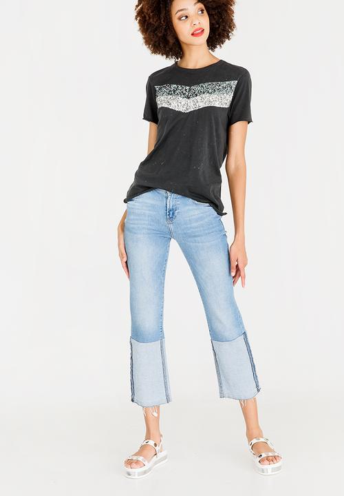 ONLY - Jamila Sequins Tee Black