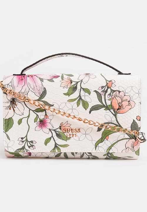 guess flower purse