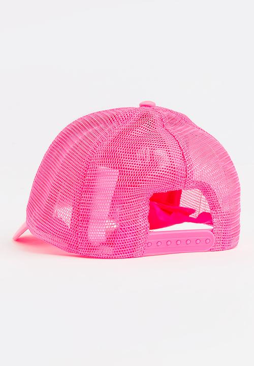 MINOTI - Baseball Glitter Print Neon Peak Cap Cerise Pink