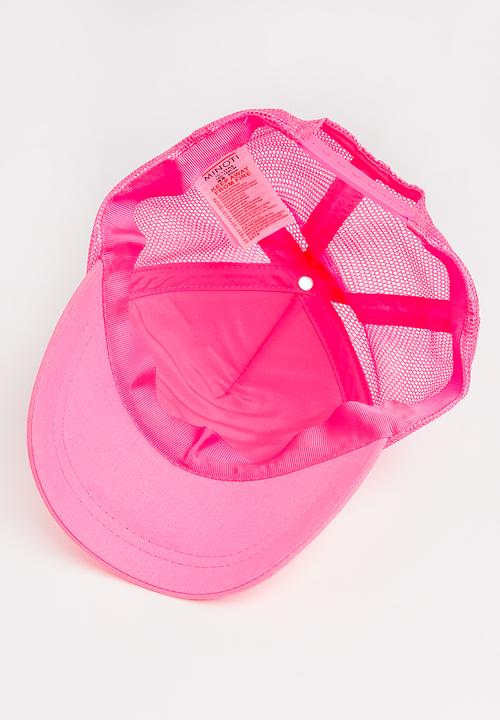 MINOTI - Baseball Glitter Print Neon Peak Cap Cerise Pink