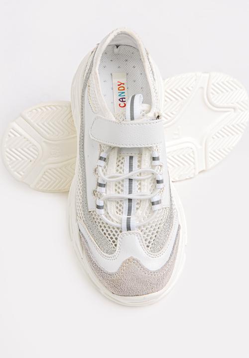Pop Candy - Glitter Mesh Sneaker White