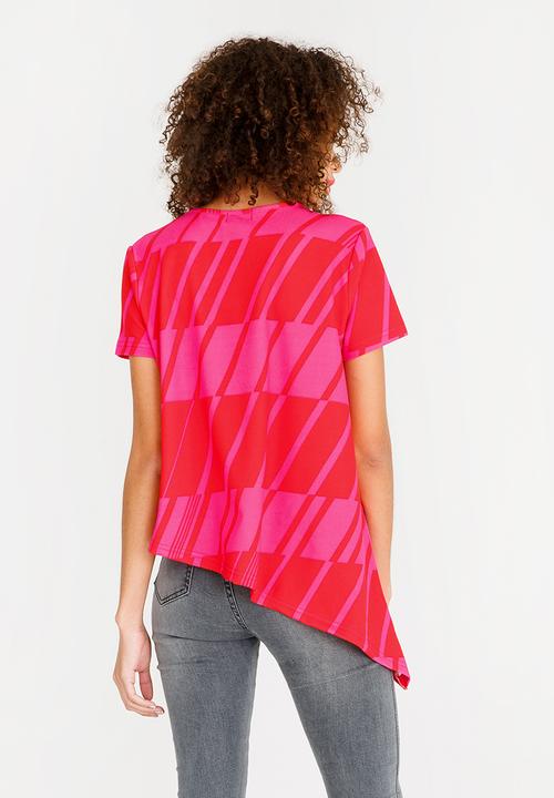c(inch) - Asymmetrical T-Shirt Multi-colour