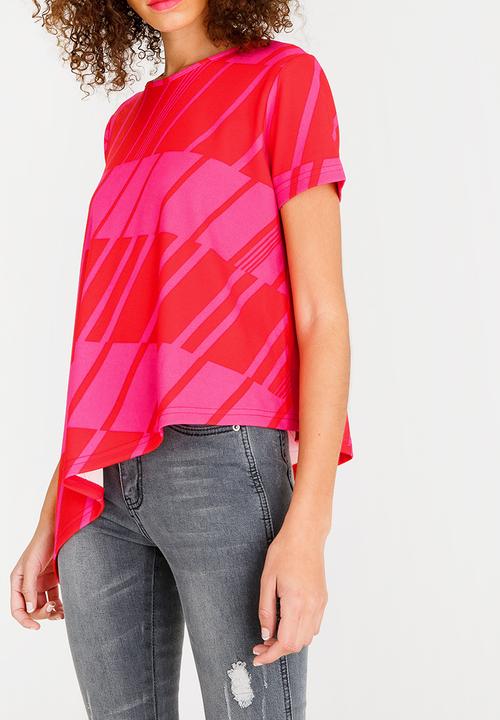 c(inch) - Asymmetrical T-Shirt Multi-colour