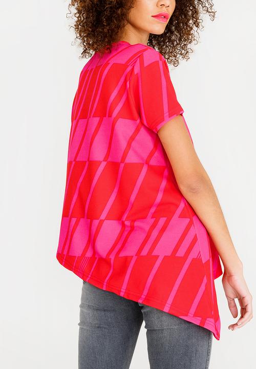 c(inch) - Asymmetrical T-Shirt Multi-colour
