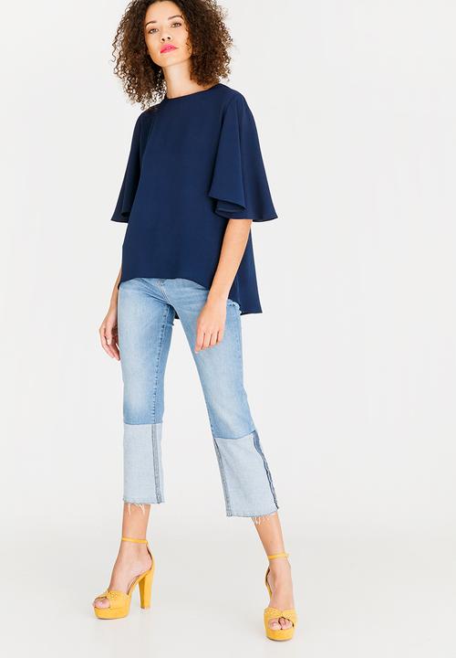 c(inch) - Flared Sleeve Blouse Navy