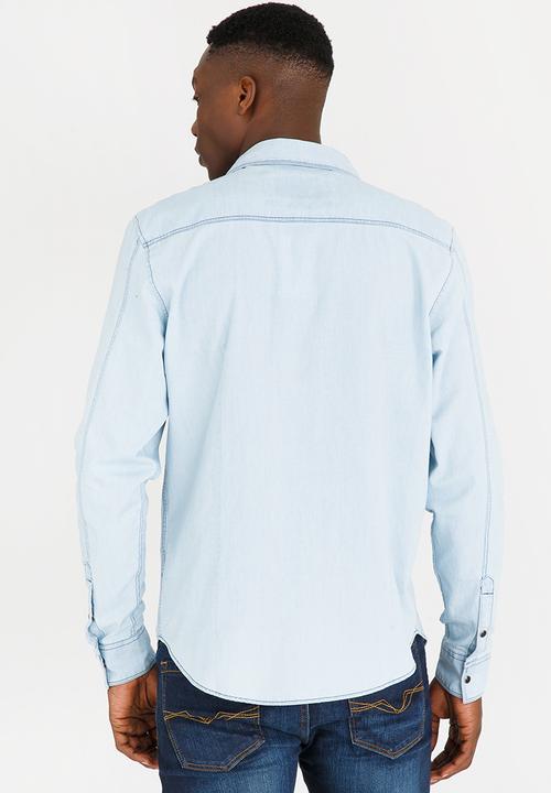 GUESS - Slim Fit Shirt Pale Blue
