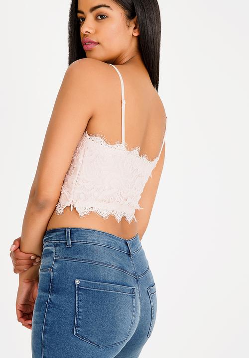 Vero Moda - Lizz Lace Bralette Pale Pink