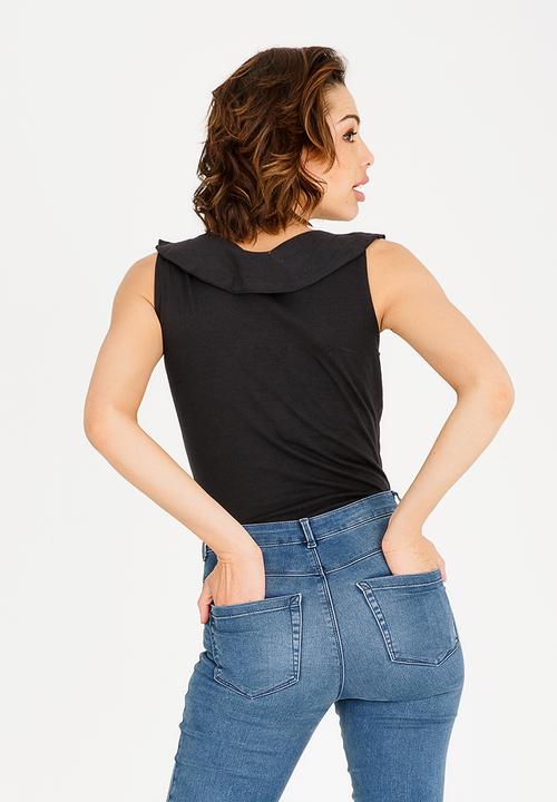 Vero Moda - Lally Sleeveless Bodysuit Black