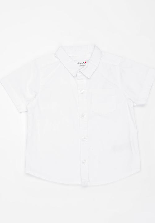 MINOTI - Tide 2 Piece Poplin Shirt with Braces & Ticking St Blue and White