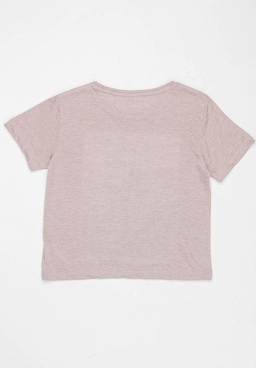MINOTI - Yeez Photo Print Washed Marl Tee Pale Purple