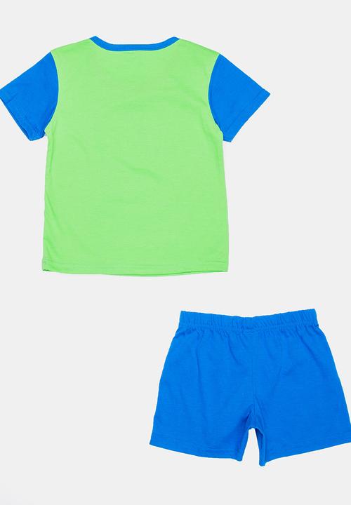 Twin Clothing - Dinosaur Printed Sleepwear Set Multi-colour
