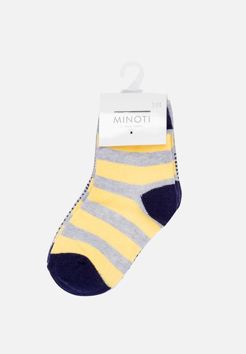 MINOTI - 3 Pack Robot Ankle Socks Multi-colour