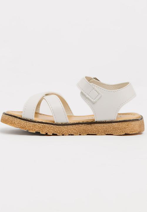 Pop Candy - Strappy sandal with buckle closure - white