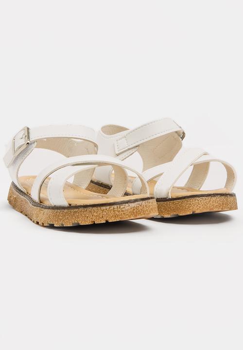 Pop Candy - Strappy sandal with buckle closure - white