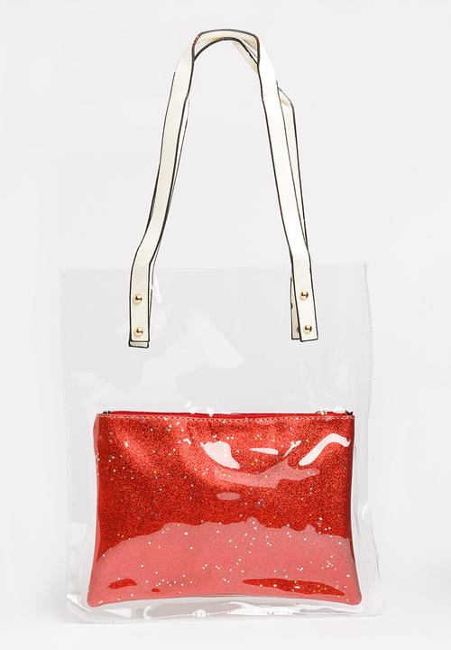 Joy Collectables - Transparent Shopper Bag Red