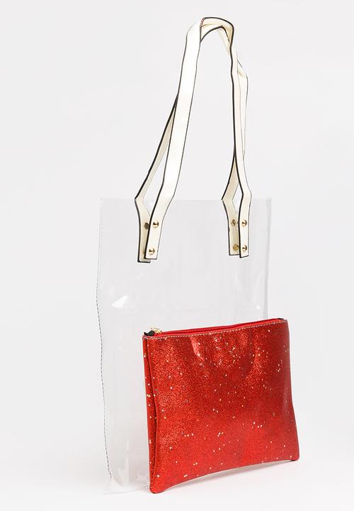Joy Collectables - Transparent Shopper Bag Red