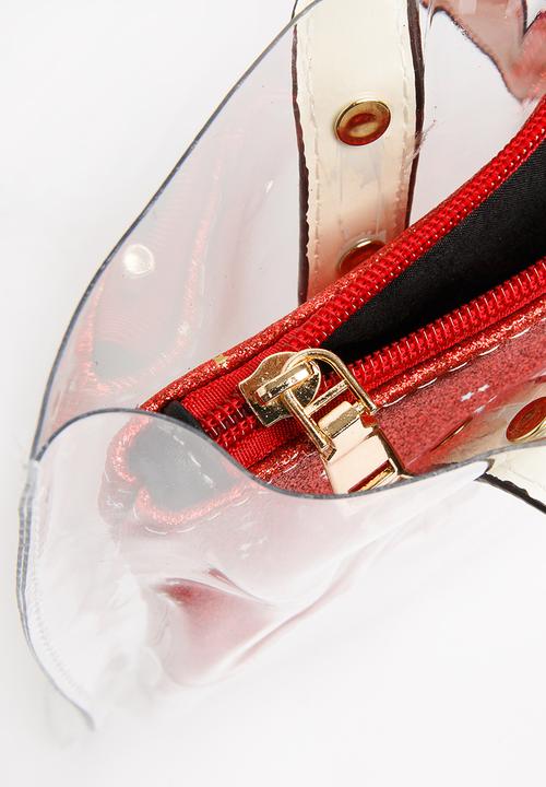 Joy Collectables - Transparent Shopper Bag Red