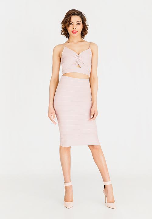 SISSY BOY - Boity Basic Knotted Crop Top Mid Pink