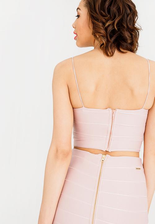 SISSY BOY - Boity Basic Knotted Crop Top Mid Pink