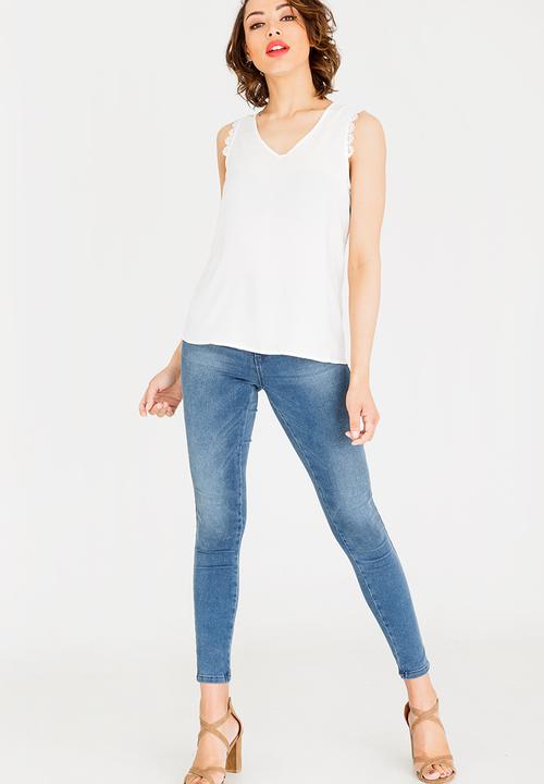Vero Moda - Lacey Boca Top White