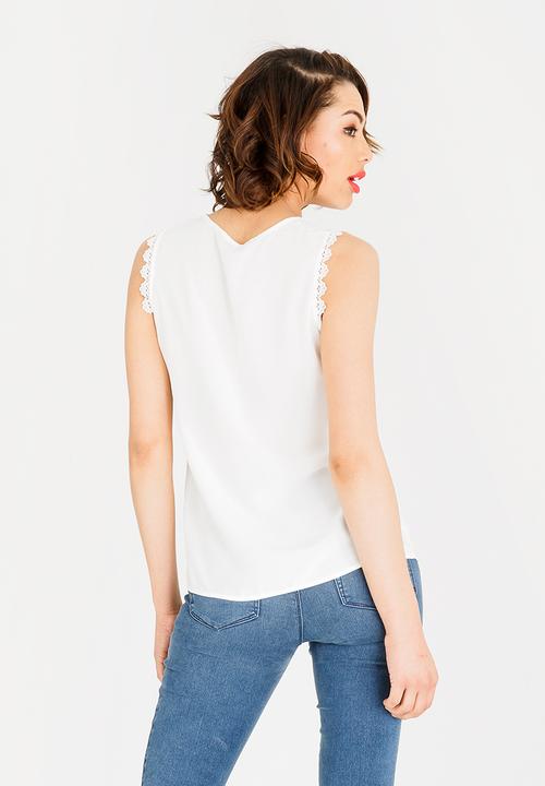 Vero Moda - Lacey Boca Top White