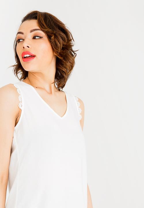Vero Moda - Lacey Boca Top White