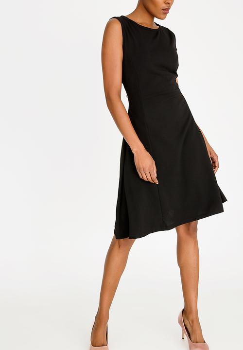 edit - Fit and flare midi dress - black