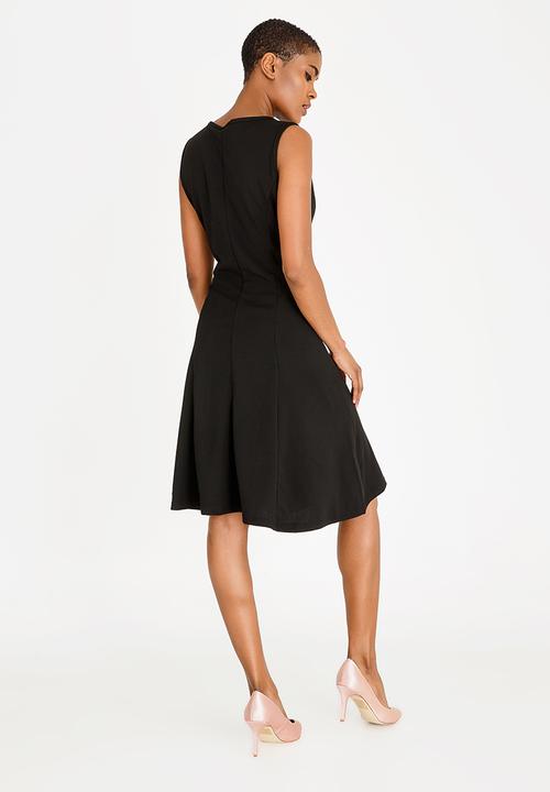 edit - Fit and flare midi dress - black