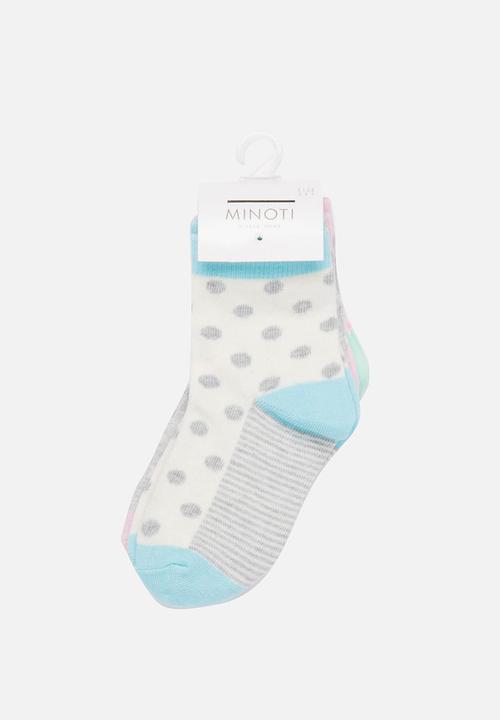 MINOTI - 3 Pack AO Design Ankle Socks Multi-colour