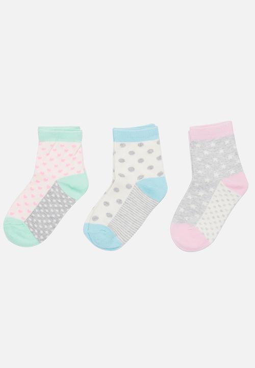 MINOTI - 3 Pack AO Design Ankle Socks Multi-colour