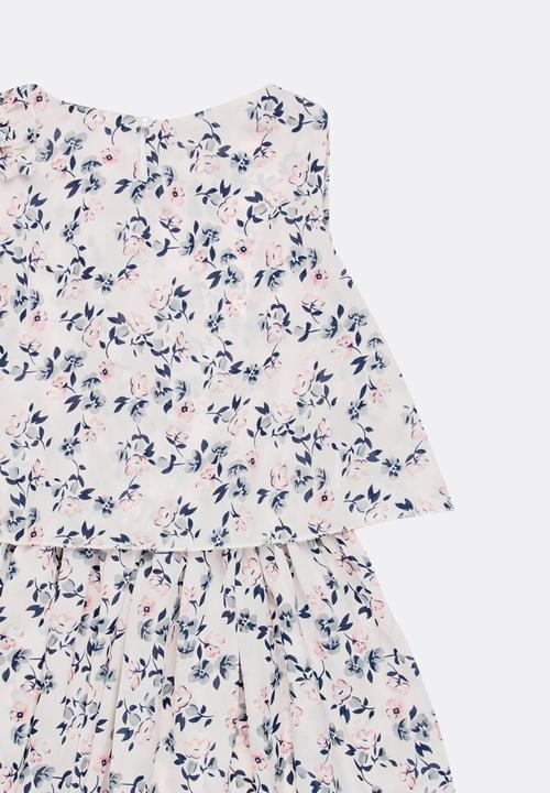 Pop Candy - Printed Gathered Dress White