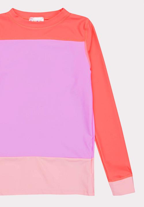 Pop Candy - Colour Block Rashvest Mid Pink