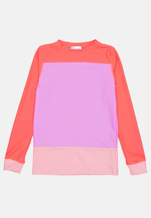 Pop Candy - Colour Block Rashvest Mid Pink