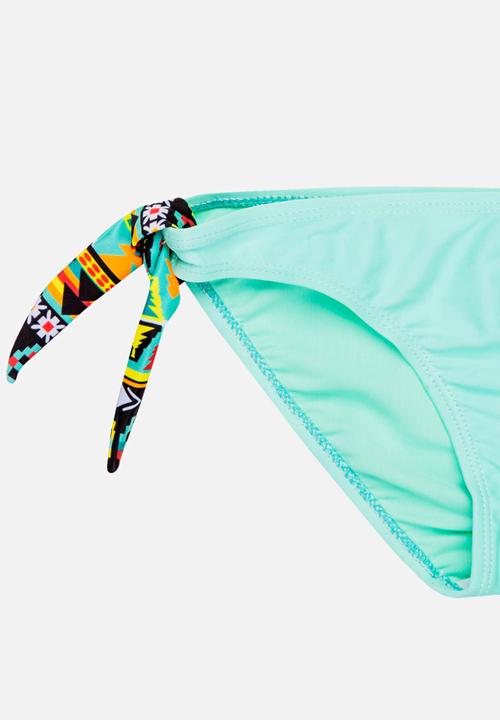 Pop Candy - Printed colour block bikini - mint 