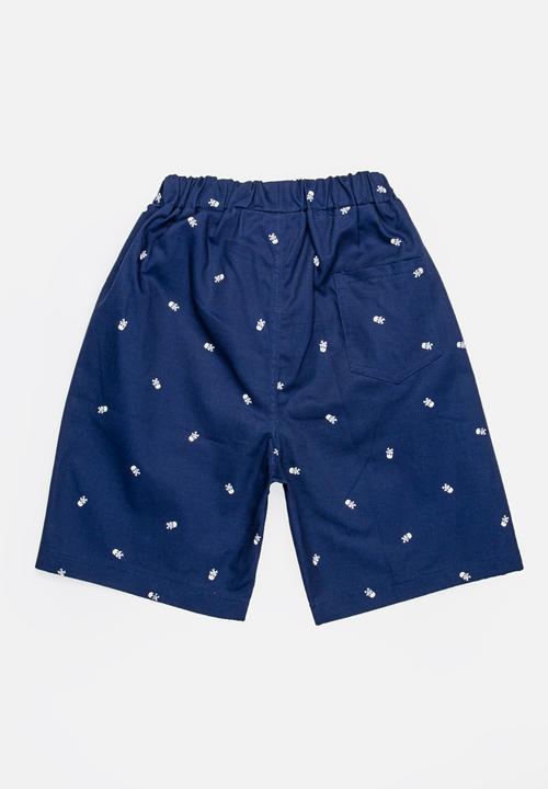 Pop Candy - Skull printed shorts - navy