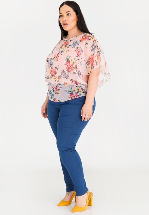 edit Plus - Tie detail blouse - pink