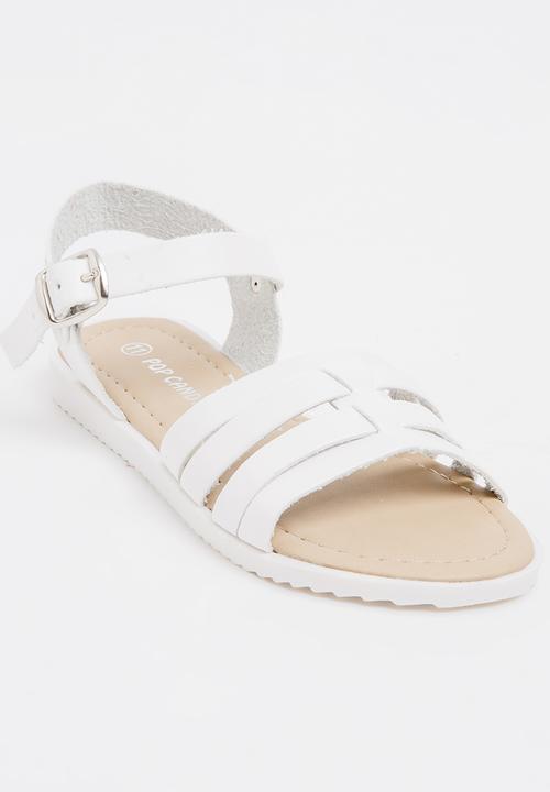 Pop Candy - Buckle  Detail Sandal White