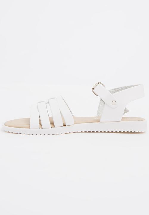Pop Candy - Buckle  Detail Sandal White