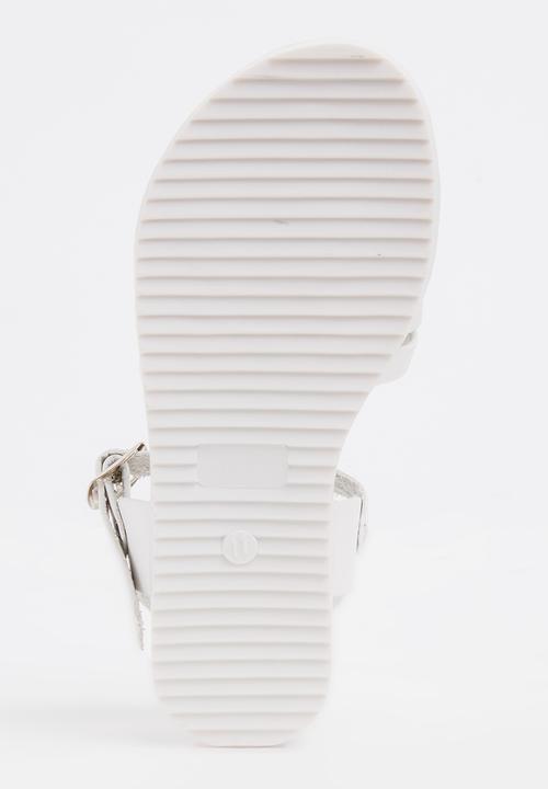 Pop Candy - Buckle  Detail Sandal White