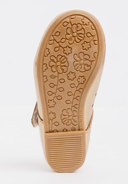 Pop Candy - Velcro Strap  Pump Gold