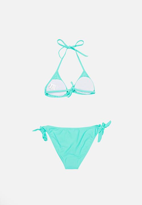 Pop Candy - Frilled Halter Bikini - Mint